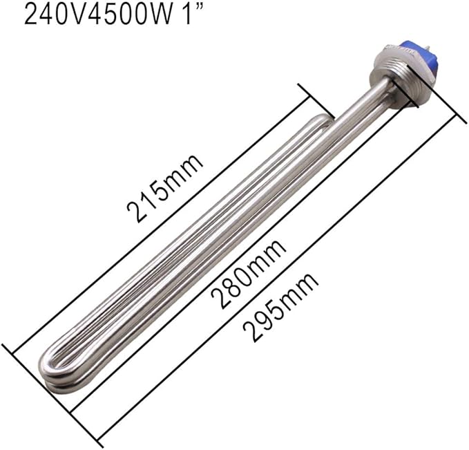 DERNORD 240v 4500w Foldback Heating Element Water Heater with Low Watt Density