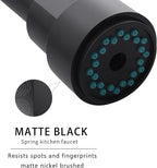 AIMADI Matte Black Kitchen Faucet with Soap Dispenser Include 10 Inch Hole Cover Deck Plate