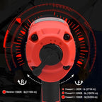 1/2 Inch Air Impact Wrench, Max Torque 1560 ft-lbs, lightweight 4.4 lb Design, Air Impact Gun Includes 11 Pcs CR-V Steel Impact Socket Set and Storage Case, Twin Hammer 8000RPM for Automobile Repair