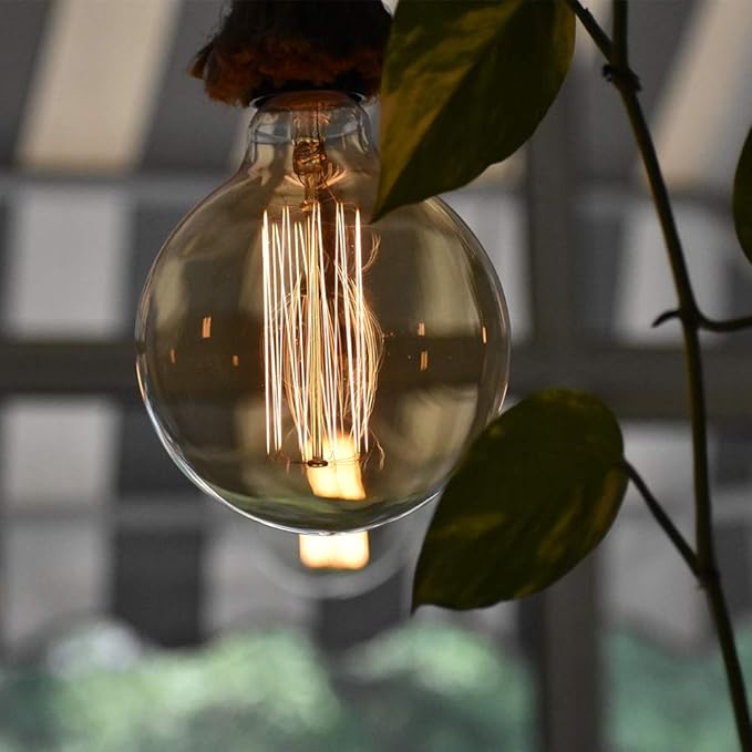 Edison Incandescent Light Bulbs 60 Watt, G25(G80) Vintage Light Large Bulb, 6-Pack Globe Bulbs 2100K Warm White, E26 Medium Base Dimmable, 240 Lumens Filament, Vanity Light Bulbs for Bathroom