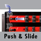 Ernst Manufacturing - 8492 Socket Boss 2-Rail 1/4-Inch-Drive Socket Organizer, 13-Inch, Red - Made in the USA