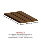 4ft x 4ft Unfinished Maple Veneer Flexible Tambour Wall Panel with 1" 30-Degree Groove Slats, Flexible & Customizable