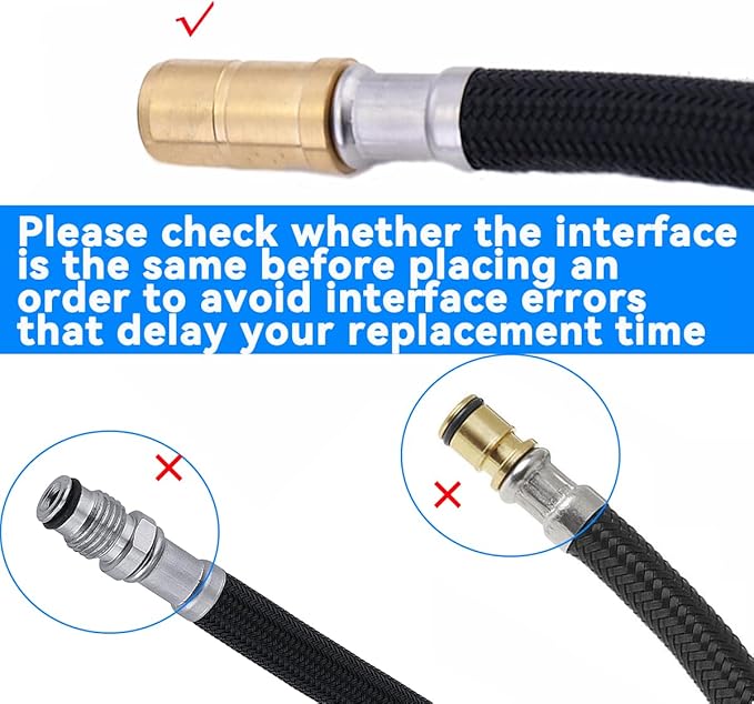 1114379-BC Faucet Hose Kit for for KOHLER 1219935-BC Pull-Down Pull Out Kitchen Faucet Hose Replacemnet Part Kit,67-Inch Bright Chrome Finish