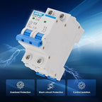 AC Miniature Circuit Breaker, 120V/240V 2 Pole 10 Amp DIN Rail Mount Circuit Breaker, MCB C10 Solar AC Disconnect Switch,Thermal Magnetic Trip