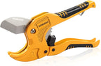 DOMINOX 1-5/8 Inch O.D. Ratchet-type PVC Pipe Cutter, Apply to PEX, PVC and PPR plastic hoses and Plumbing Pipe, Suitable for Home Working and Plumber