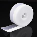 Silicone Seal Weather Stripping Tape 16.5 Ft Strip Bottom Draft Insulation Stopper Tape Weatherproof Soundproof for Door or Window Bathroom Shower Glass Gaps（35mm*5m）