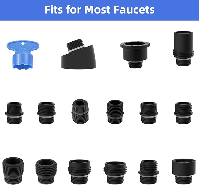 iFealClear Kitchen Faucet Head Replacement, 3 Modes Pull Down Faucet Spray Head Replacement Compatible with Moen Delta Kitchen Sink Faucet, 15 Adapters Available, Oil Rubbed Bronze