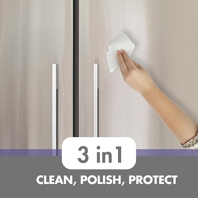 Swanky Stainless Steel Cleaner Wipes - Grime & Grease Remover Kitchen Cleaning Supplies - Clean & Shine, For Stove Top, Refrigerator, Sink, Oven, & Household Appliances - Canister, 600 Count