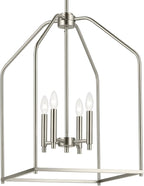 Kichler Madden 25.5" 4 Light Pendant in Brushed Nickel, Soft Modern Fixture, for an Entryway, Breakfast Nook, Laundry Room, (25.5" x 16"), 52722NI