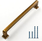 10 Pack 7.5"(192mm) Vintage Antique Brass Cabinet Pulls Kitchen Cabinet Handles Drawer Pulls Cupboard Hardware for Cabinets CK0078