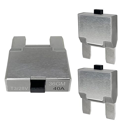 40 Amp Maxi Blade Circuit Breaker Fuse, Manual Reset, for Automotive, Marine, Truck (40A, 3 Pack)