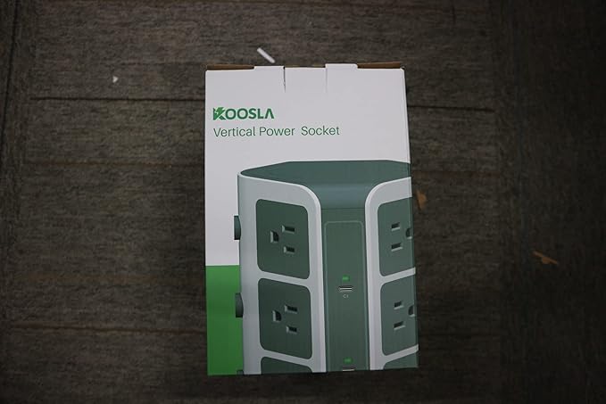 KOOSLA [65W] PD Power Strip Tower Surge Protector, USB C Desktop Charging Station with 12 Widely Spaced AC Outlets / 2 USB-C / 3 USB-A Ports, 6.5ft Heavy-Duty Extension Cord for Home Office Dorm…