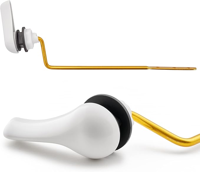 Qualihome Toilet Handle Replacement (White, Side Mount)