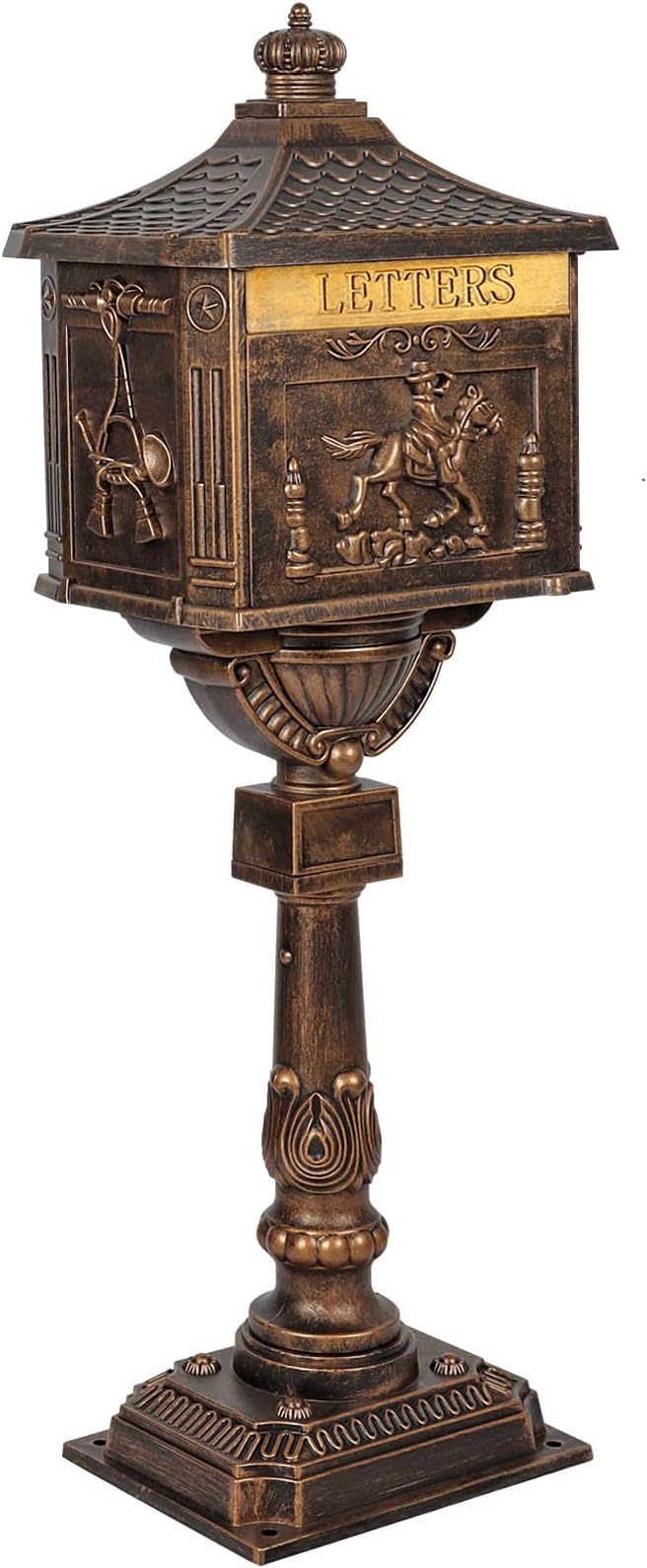 Polar Aurora Mailbox Cast Aluminum Bronze Mail Box Postal Box Security Heavy Duty New