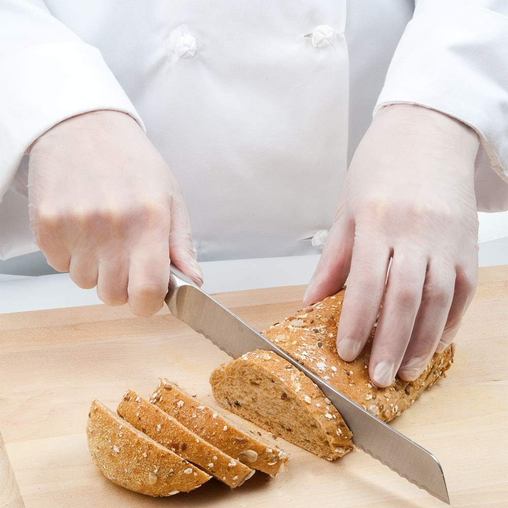 TRONEX 8973 Vinyl Disposable Gloves, Latex-Free, Powder-Free, Food Service, Catering, Natural, Large, Case of 1000