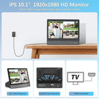 【All-in-One Security System】 4K Outdoor Wired Security Camera System, Home Video Surveillance Systems, Wired Cameras for Home Security