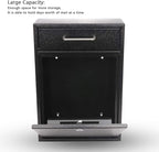 KYODOLED Steel Key Lock Mail Boxes Outdoor, Locking Wall Mount Mailbox, Security Lock Drop Box, Collection Boxes,16.2H x 11.22L x 4.72W Inches, Black X Large