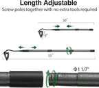 Garden Hoe for Weeding Tool, Heavy Duty Dutch Weeding Hoe Gardening Hand Hoe for Women Kids Men, Metal Garden Weeder Rake Weed Puller for Lawn Long Handle 30-55 inch