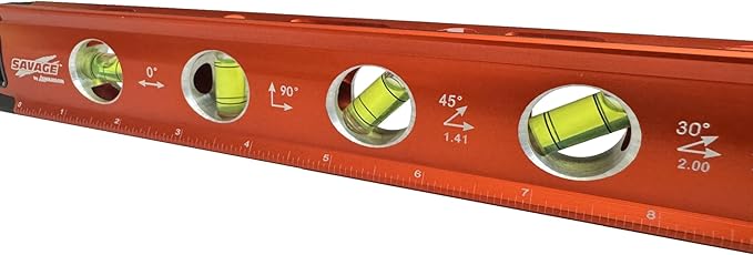 Swanson Tool Co SVT011 11-Inch Savage Aluminum Torpedo Level with Neodymium Magnets,Orange