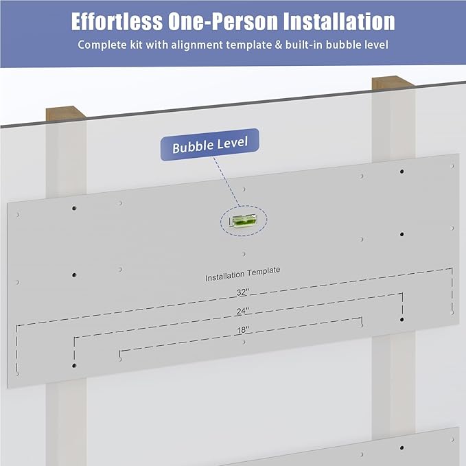 2-Pack 2x4ft Garage Shelving Wall Mounted, 2' x 4' Heavy Duty Garage Storage Shelves with Hooks, 400LB Capacity