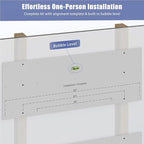 2-Pack 2x4ft Garage Shelving Wall Mounted, 2' x 4' Heavy Duty Garage Storage Shelves with Hooks, 400LB Capacity