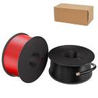 18 Gauge Electrical Wire 2 Pack Total 200ft-Black 100 ft and Red 100 ft Soft Flexible Copper-Clad Aluminum(CCA) 18 AWG PVC Wire for Lamp, Household Appliances RC Toys, Models, Auto, Electronics