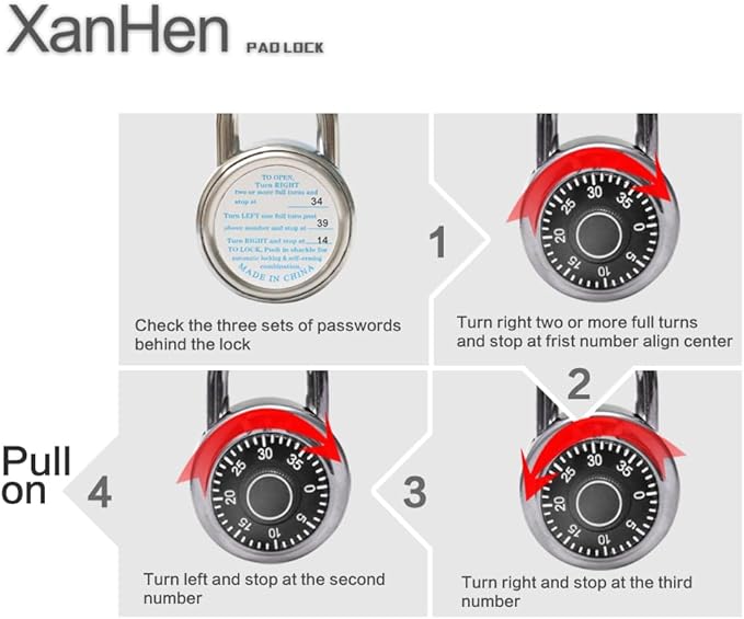 Combination Padlocks with Metal Body, Indoor Use for Gym Lockers & School Locker, ‌Purple, 8-Pack