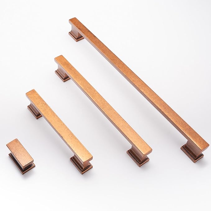 COTYKILEY 10 Pack 12.6 Inch(320mm) Antique Brass Kitchen Cabinet Handles Cabinet Pulls Vintage Drawer Pulls Aged Gold Bronze Kitchen Cabinet Hardware