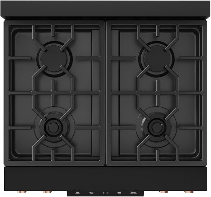 Gordon Ramsay by THOR Kitchen 30 Inch Professional Liquid Propane Range with Tilt Panel Touch Control in Black/Rose Gold