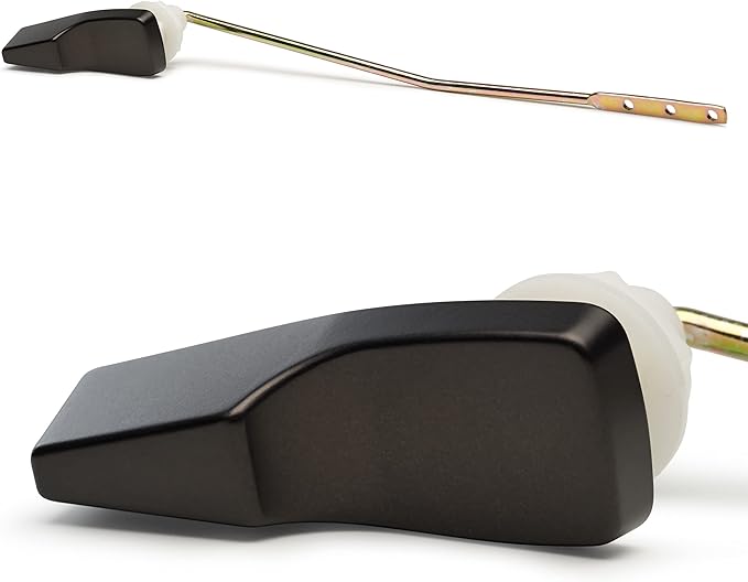 Qualihome Mansfield Toilet Handle Replacement Black, Front Mount Toilet Tank Lever Flush Handle (Black/Bronze)