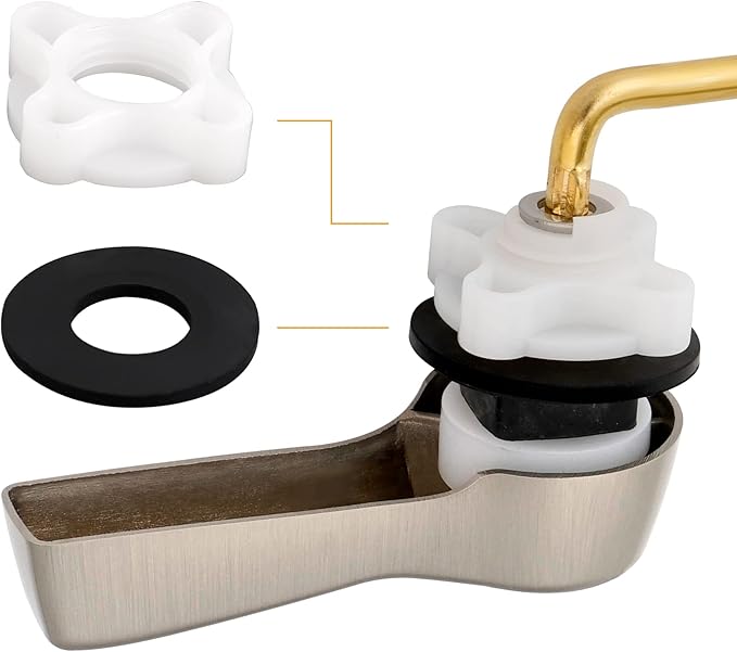 2 Pack Universal Side Mount Toilet Handle Angle-Mount Adjustable Trip Lever Tank Flush Lever Replacement Handle with 2 Pieces Stainless Steel Flapper Chains for Most Toilets - Brushed Nickel