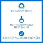 TriNova Granite Cleaner & Polish Gallon Refill for Daily Use - Made in USA, Enhances Shine, Streak-less - for Counter-tops, Marble, Stone, Bathroom Tile Kitchen, & Islands - 128 fl oz