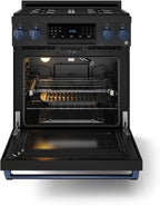 Gordon Ramsay by THOR Kitchen 30 Inch Professional Liquid Propane Range with Tilt Panel Touch Control in Black/Navy Blue