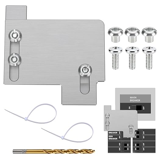 Generator Interlock Kit Compatible with Horizontal Main Cutler Hammer CH Series ONLY 150 or 200 Amp Panels, TAN Breaker ONLY,1 1/2 Inches Spacing Between Main and Branch Breaker.