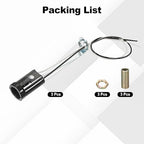 PATIKIL Candelabra Base Lamp Holder Light Socket, 10pcs UL Listed Keyless E12 Bulb Socket with 9.8" Wire Leads for E12 Incandescent LED Light Bulbs, 3.7" Tall