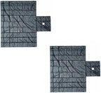 Mytee Products 2 Pack 20' x 27' Flatbed Truck 18 Oz Lumber Tarp with 6 FT Drop - Black Heavy Duty Vinyl Waterproof Tarp for Trailers to Protect Cargo from Wind, Rain, Snow and Sun