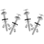 4PCS Universal Toilet Seat Bolts Kit,5/16 * 3.15 Inch Heavy Duty Stainless Steel Toilet Seat Screws with Specially Designed Stainless Steel Butterfly Downlock Nuts，Easy Installation and Long Lasting