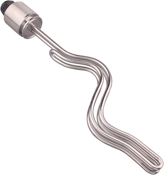 DERNORD 1.5" Inch (OD50.5mm) Tri-clamp Ripple Heating Element Electric Immersion Water Heater 6500W 240V