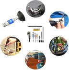 Flexible Drill Bit Extension Set, Includes 105° Right Angle Drill, Bendable Drill Extension, 3pcs 1/4 3/8 1/2" Universal Socket Adapter Set, 3pcs Drill Bit Holder, Screwdriver Bit Kit