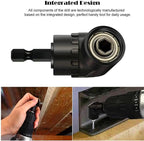 Impact Grade Socket Adapter Set - 3 Pcs Extension Drill Bit Socket Wrench Adapter for Impact Driver 1/4 3/8 1/2" Drive, 105 Degree Right Angle Drill Attachment for Household Workplace Industry