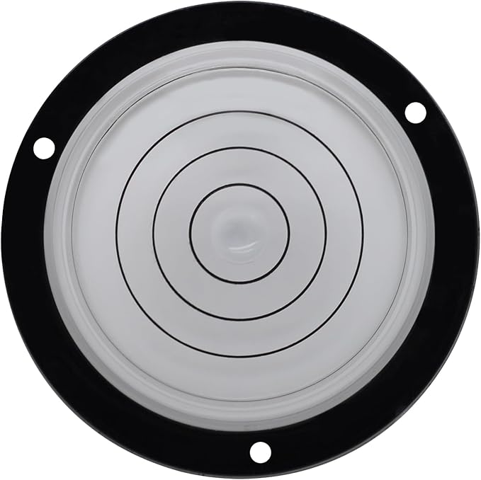 JYK 80x12mm Large Bubble Spirit Level with Screws Mounted,Domed Shape Multi-Directional Round Bubble Spirit Levels Measuring Tools