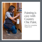 Country Chic All-in-One Chalk Paint for Furniture, Cabinets, Home Decor, Eco-Friendly, Matte Finish, Built-In Primer & Top Coat for Wood, Metal - Simplicity (White) - Pint 16 oz (475 ml)