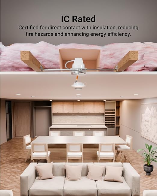 Sunco 100 Pack 4 Inch Can Lights Housing New Construction, Recessed Can Housing for Ceiling, Hard Wired, TP24 Connector, 120-277V, Air Tight Steel, IC Rated, Easy Install UL