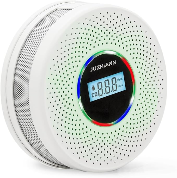 Upgraded Version Smoke Carbon Monoxide Alarm Detector, Battery-Operated Smoke and CO Alarm with Digital Display, Carbon Monoxide Detectors&Smoke Detector (1Pack)