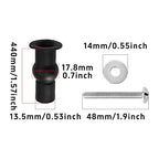 4 PCS Toilet Seat Hinge Bolts, Rubber Expansion Screws with Stainless Steel Hardware for Top Mount Toilet Seat Replacement