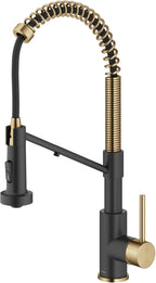 KRAUS Bolden 2-in-1 Commercial Style Pull Down Single Handle Water Filter Kitchen Faucet for Reverse Osmosis or Water Filtration System in Brushed Brass/Matte Black, KFF-1610BBMB
