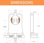 JESLED Non Shunted LED Tombstones - (Pack of 100) T8 Lamp Holder, UL Turn Type Tombstone Lampholder for T10 T12 LED Fluorescent Tube Replacement, Medium Bi-pin G13 Socket for Programmed Start Ballasts