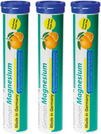German Magnesium Oxide Supplement | Effervescent Tablets | Orange Flavor – 200 mg Magnesium per Serving | Sugar Free, Vegan – T&D Pharma – Made in Germany