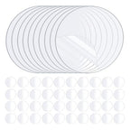 50PCS Heavy Duty Double Sided Adhesive Mounting Circle Tape- Waterproof,Strong Adhesion,Clear, High Strength,No Residue Removability for Hanging,Wall Mounting, Home Decor,Adhesive for Shower