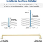 JOY DECOR Cabinet Pulls – 12-3/5 Inch Hole Center, Brushed Brass, 10 Pack, Zinc Alloy Cabinet Handles for Drawers & Cupboard – Vintage Style Hardware for Kitchen, Bathroom, Dresser, Furniture Makeover